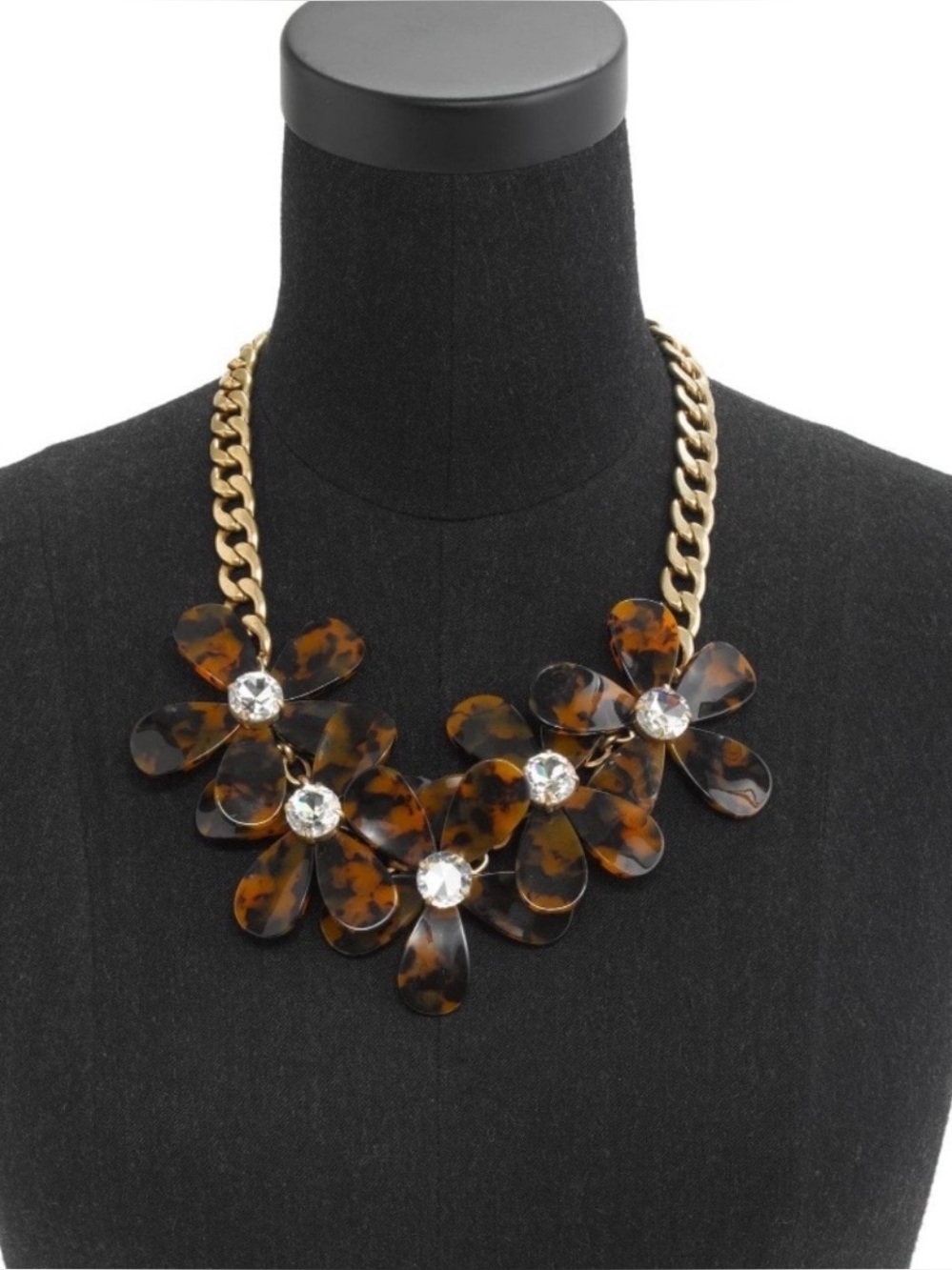 J.Crew Tortoise Flower Necklace - GUC